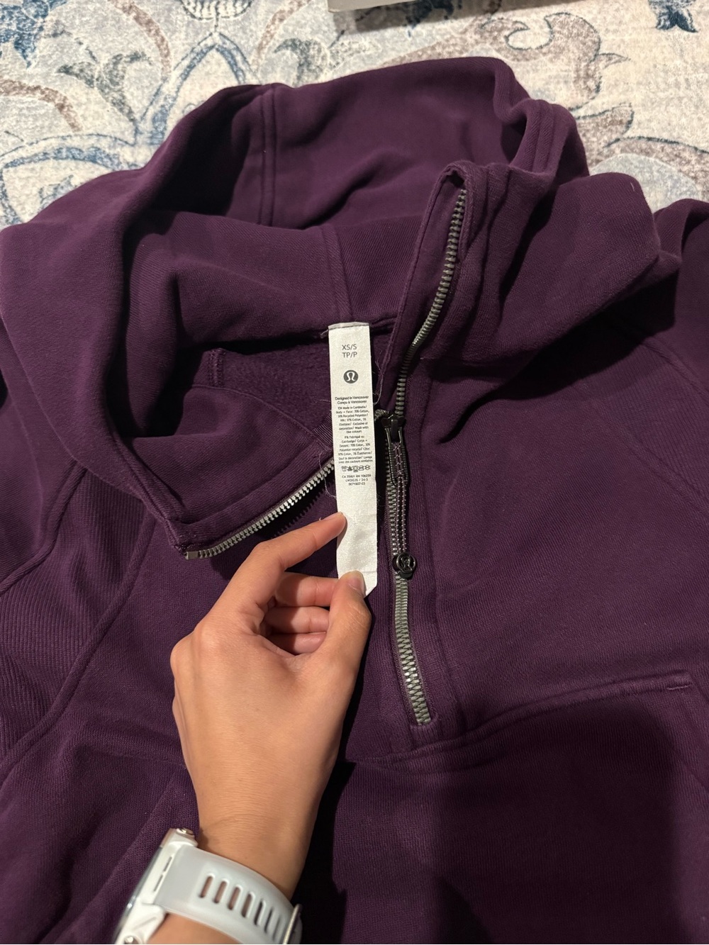 NWOT Lululemon scuba half zip hoodie